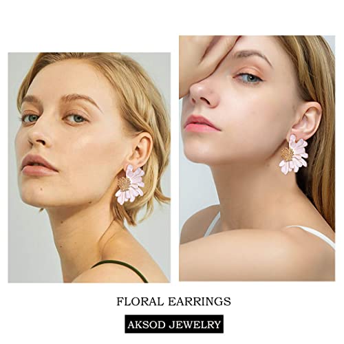 Vintage White Floral Enamel Daisy Stud Earrings Kit