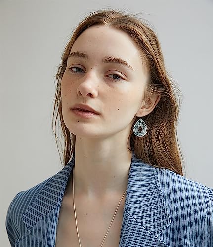 LILIE&WHITE Antique Silver Teardrop Bohemian Dangle Earrings