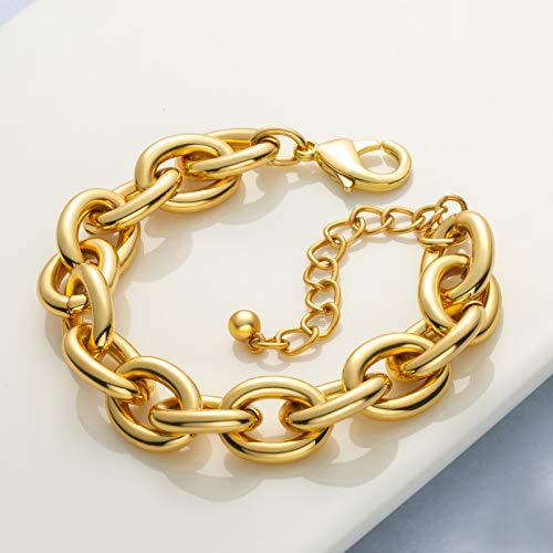 Lane Woods 14k Gold Plated Chunky Link Bracelet