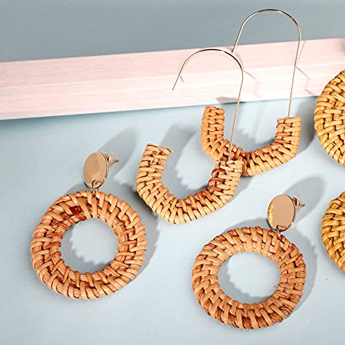 FIFATA 18 Pairs Stylish Statement Earrings Set for Women