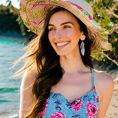 Crystal Butterfly Wing Hook Earrings - Silver-Tone Multicolor