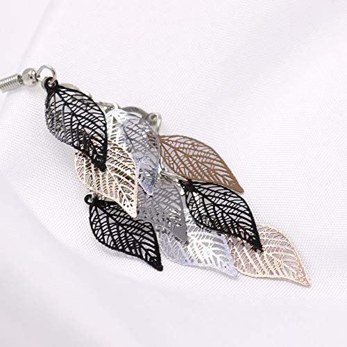 Boho Leaf Chandelier Dangle Drop Earrings for Women