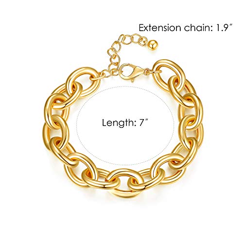 Lane Woods 14k Gold Plated Chunky Link Bracelet