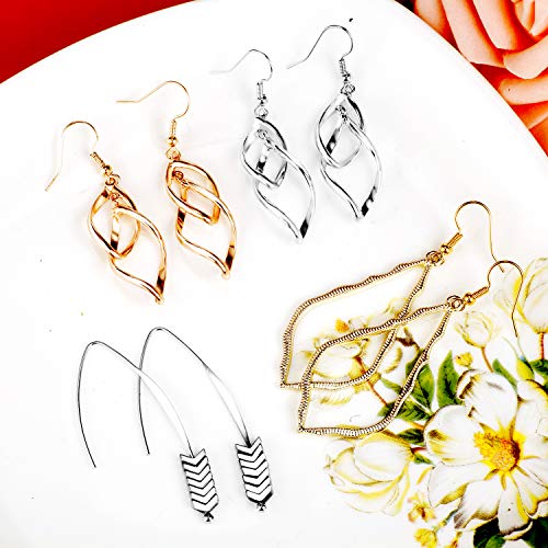 Set of 20 Assorted Gold Dangle Earrings for Women
