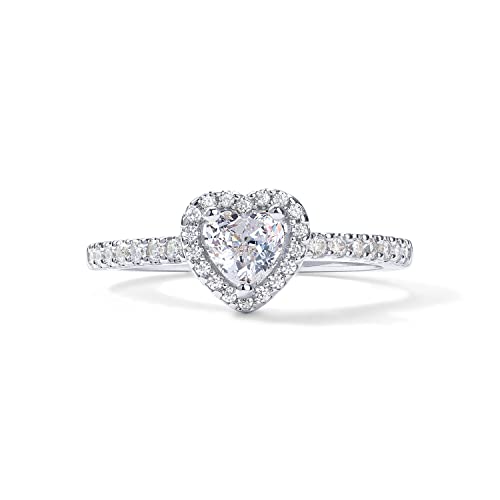Heart Halo Ring for Women | Promise Ring