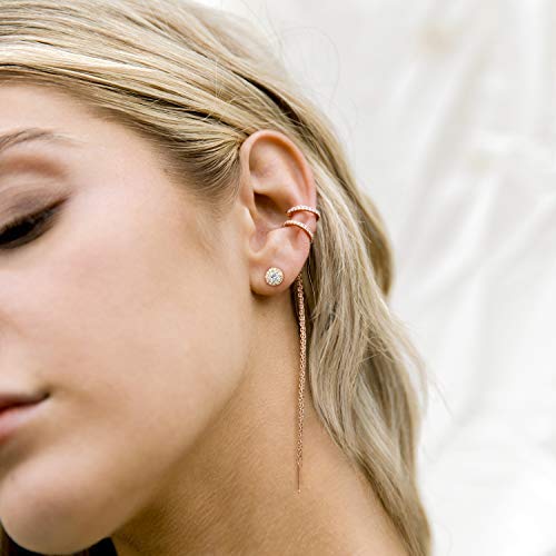 PAVOI 14K Gold Sterling Silver CZ Stud Earrings