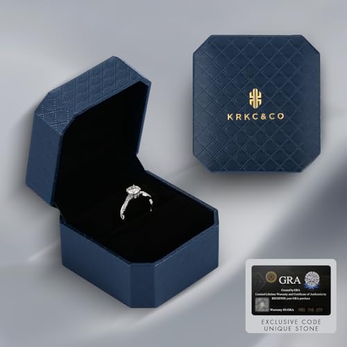 KRKC&CO Moissanite Petite Twisted Vine Promise Rings, 1.0 CT