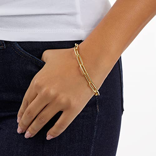 14K Gold Plated Chunky Chain Link Bracelet - Yellow