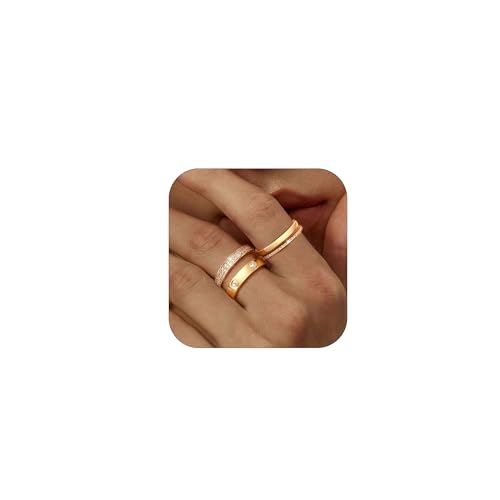 Gold and Silver Stackable Rings for Women - Trendy