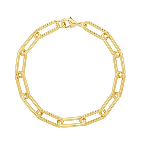 14K Gold Plated Chunky Chain Link Bracelet - Yellow