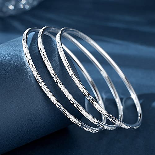 925 Silver Bangle Bracelets for Women - Fashionable Gift