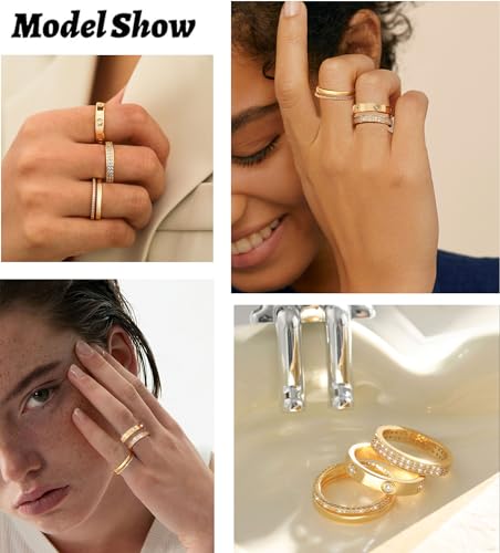 Gold and Silver Stackable Rings for Women - Trendy