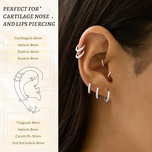 Gokeey Small Gold Huggie Hoop Earrings Set