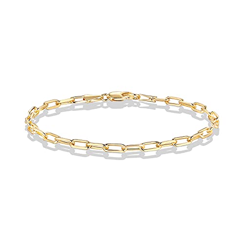 Adjustable 14K Gold Plated Chain Bracelet for Women