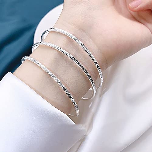 925 Silver Bangle Bracelets for Women - Fashionable Gift