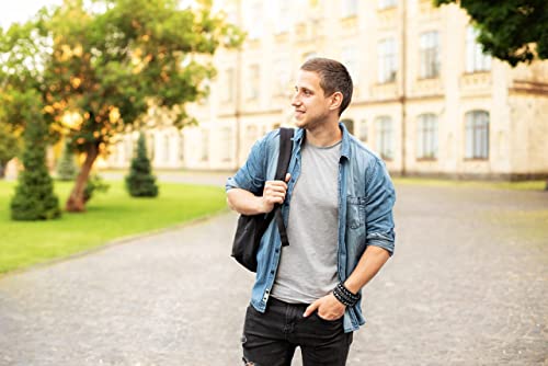 Eigso 4 Pcs Studded Leather Cuff Bracelet Set