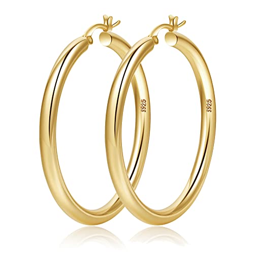 Gold Chunky Hoop Earrings for Women - Hypoallergenic