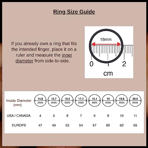 DEARMAY Cubic Zirconia Gold Rings Set - Size 8