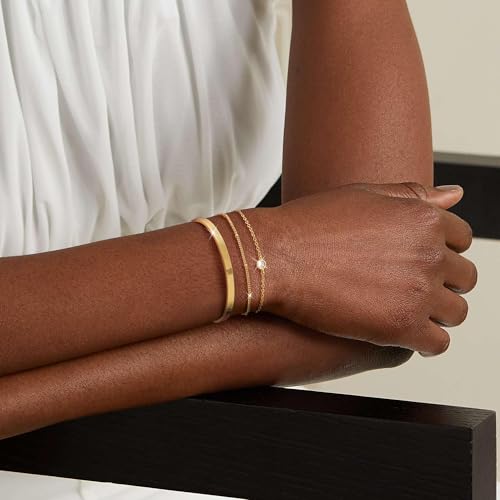 Moodear Gold Plated Dainty Beaded Bracelet Stack