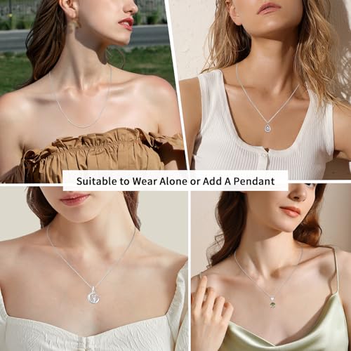 925 Sterling Silver Chain Necklace, Sturdy & Shiny