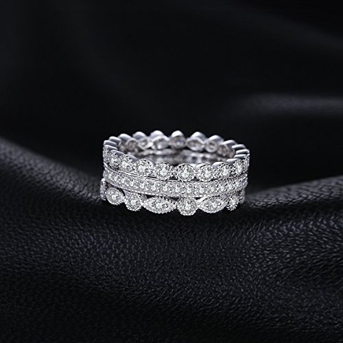 Cubic Zirconia Promise Rings Set in 14K Gold