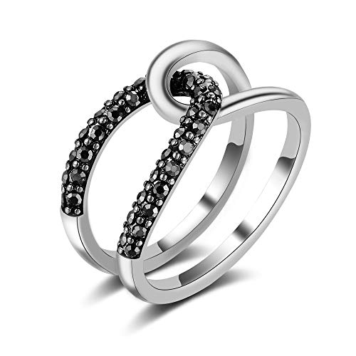 Vintage Silver Marcasite Cocktail Ring for Women Size 7