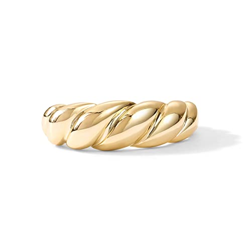 Chunky Twisted Braided Gold Plated Signet Ring Size 9