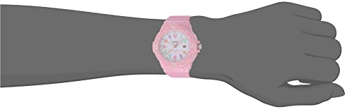 Pink Stainless Steel Casio Women's Watch with Resin Band