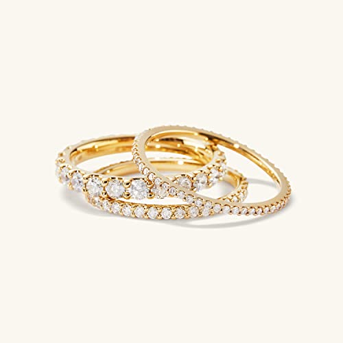10 Dainty 14K Gold Rings for Women, Teens