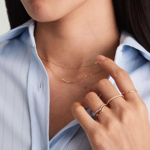 10 Dainty 14K Gold Rings for Women, Teens