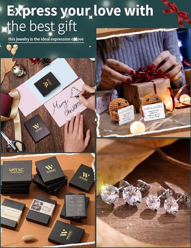 Hypoallergenic Cubic Zirconia Stud Earrings Set (5 Pairs)