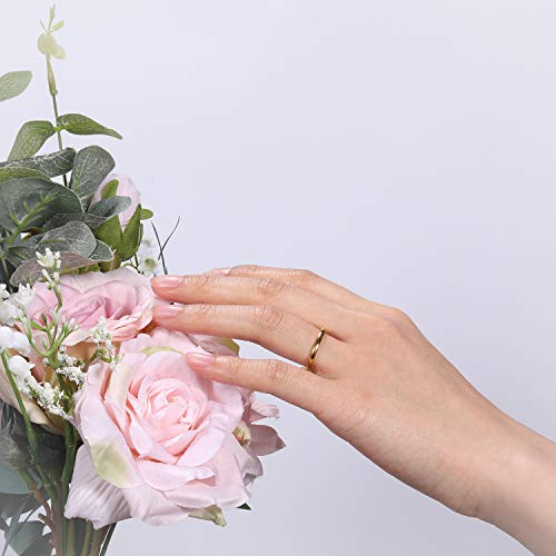 TRUMIUM 2mm Gold Tungsten Women's Wedding Band Size 7