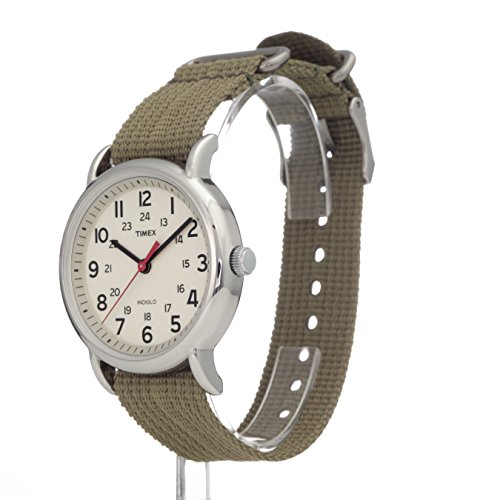 Timex Beige Dial Unisex Watch - Weekender Analog