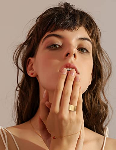 18K Gold Plated Wide Band Thumb Ring