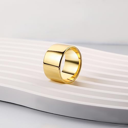 18K Gold Plated Wide Band Thumb Ring