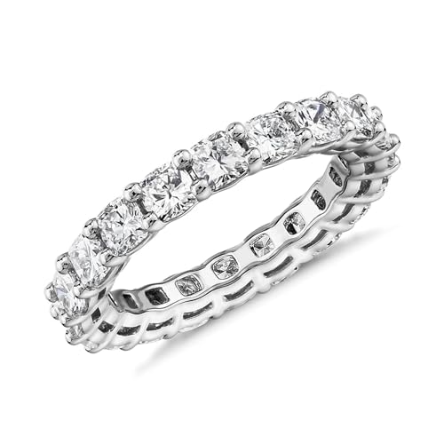 PAVOI 14K White Gold Plated Love Ring Set