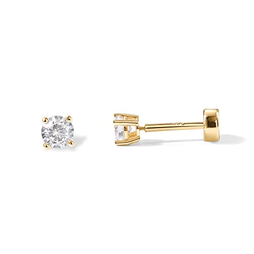 PAVOI 14K Gold CZ Flat Back Stud Earrings