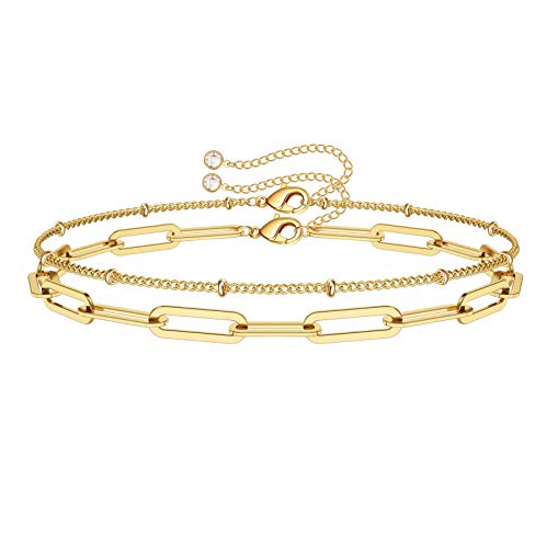 Gold Layering Bracelet Set with Cute Beads