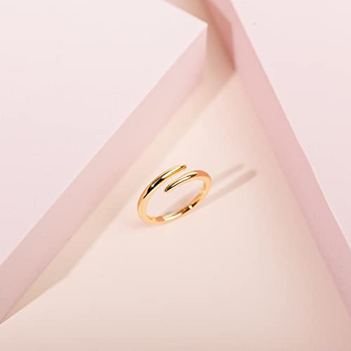 PAVOI 14K Gold Plated Twist Eternity Band Size 6