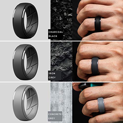 Men's Silicone Ring with Air Flow Grooves - Variety