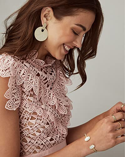 Kendra Scott Elton Cuff Bracelet, 14k Gold-Plated Rose Quartz