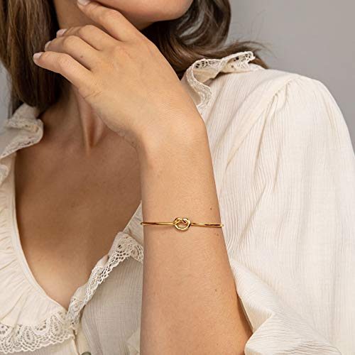 PAVOI 14K Gold Plated Love Knot Infinity Bracelet
