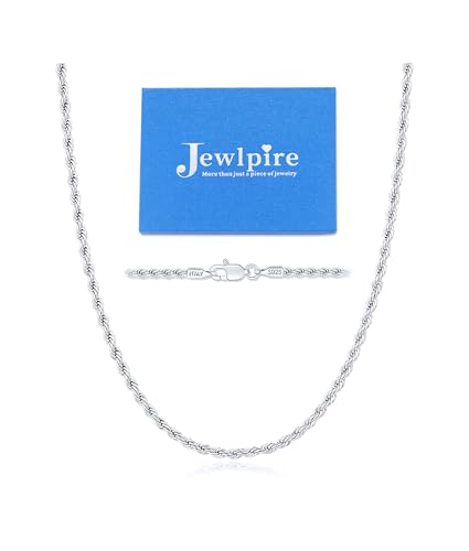 925 Sterling Silver Rope Chain Necklace for Women