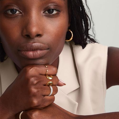 Gold Chunky Bands Ring: 14K Plated Statement Ring