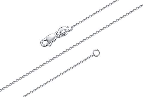 925 Sterling Silver Cable Chain Necklace, 18 Inch