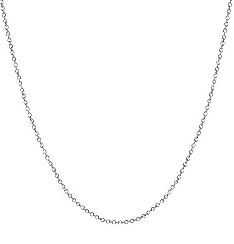 925 Sterling Silver Cable Chain Necklace, 18 Inch