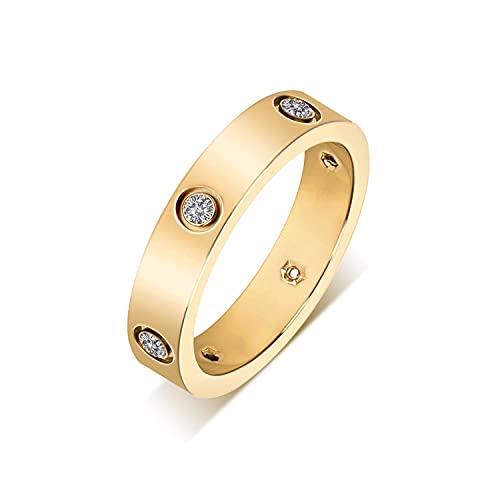 18K Gold Plated Titanium Steel Stacking Ring Set
