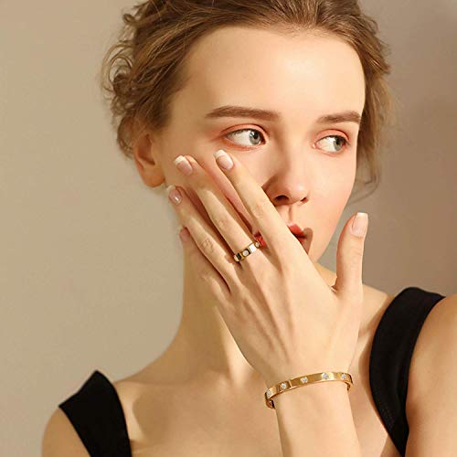 18K Gold Plated Titanium Steel Stacking Ring Set