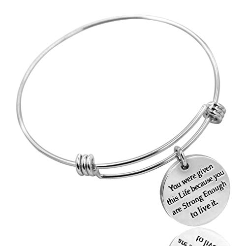 Set of 3 Inspirational Engraved Charm Bracelets - Silver