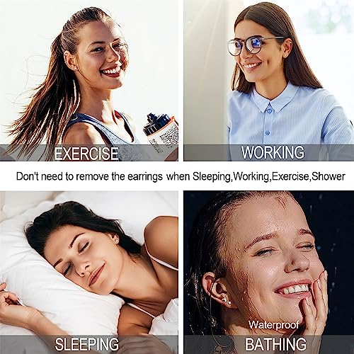 21Pairs Hypoallergenic Silver & Gold Plated Stud Earrings